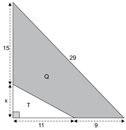 Questão de VUNESP sobre Teorema de Pitágoras